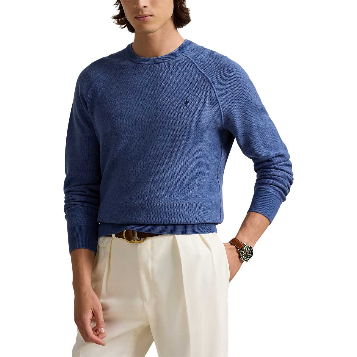Polo Ralph Lauren Textured Cotton Crewneck Sweater